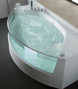 Стеклянная ванна